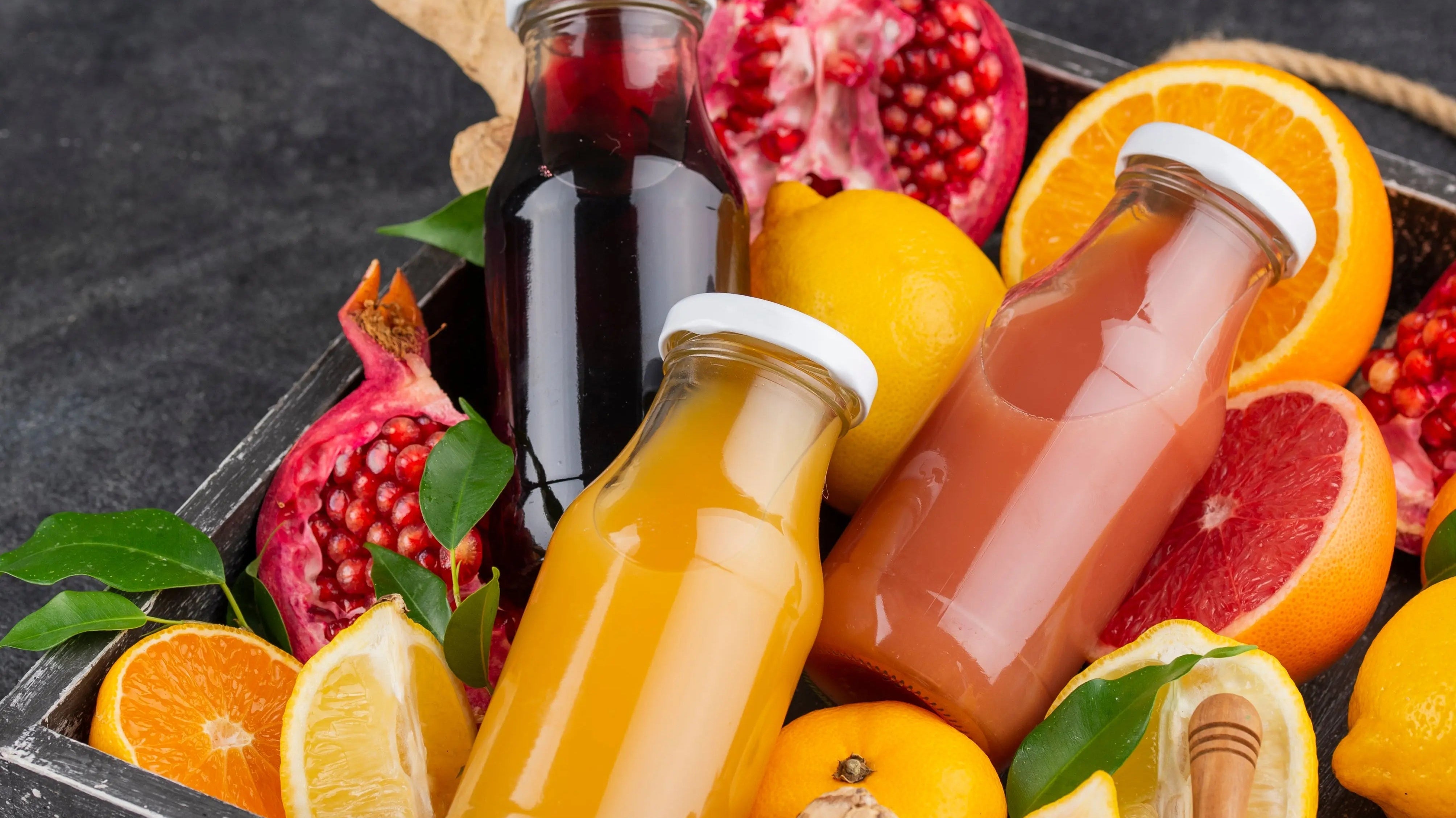 Jugos preparados con extractor de prensado en frío Kuvings