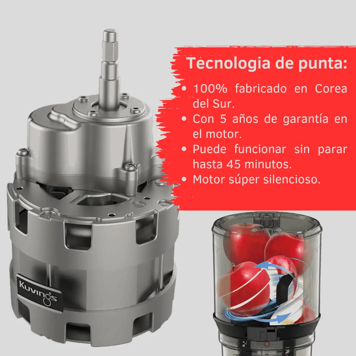 Kuvings AUTO10 | Extractor de jugos prensado en frío manos libres Kuvings México