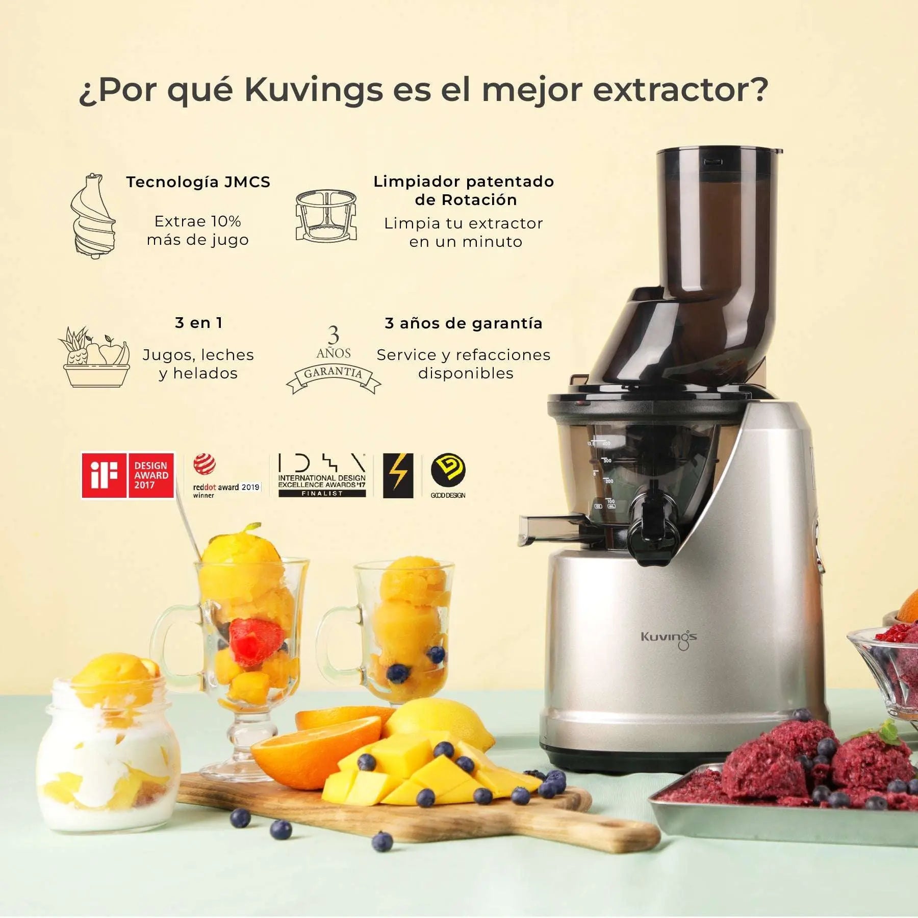 B1700 | Extractor de Jugos para el Hogar KUVINGS MÉXICO